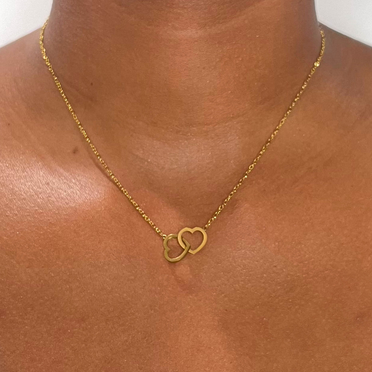 Dainty Heart Cuff Necklace