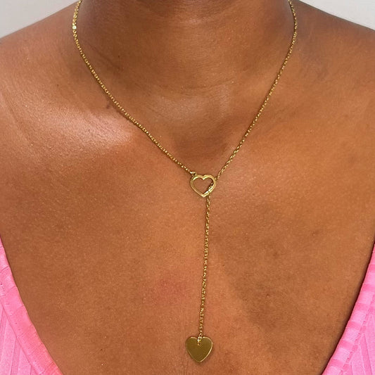 Lariat Hearts Necklace