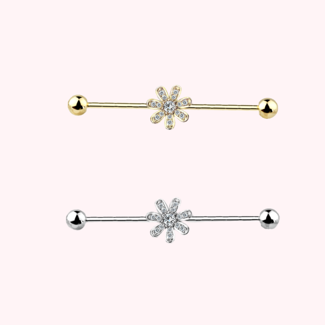 Floral Industrial Barbell