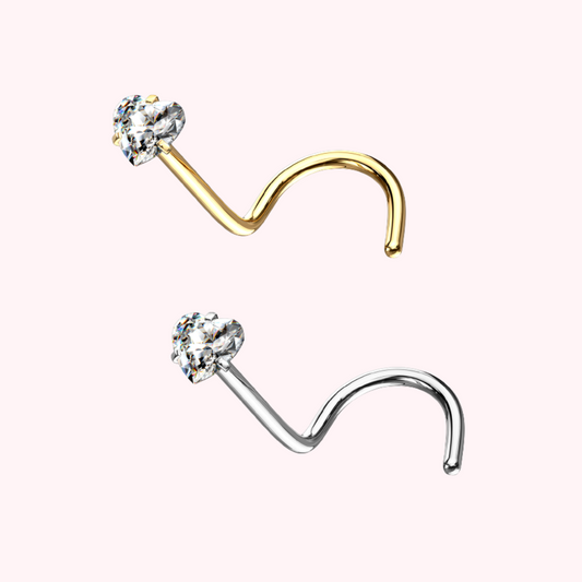 Heart Stud Nose Ring