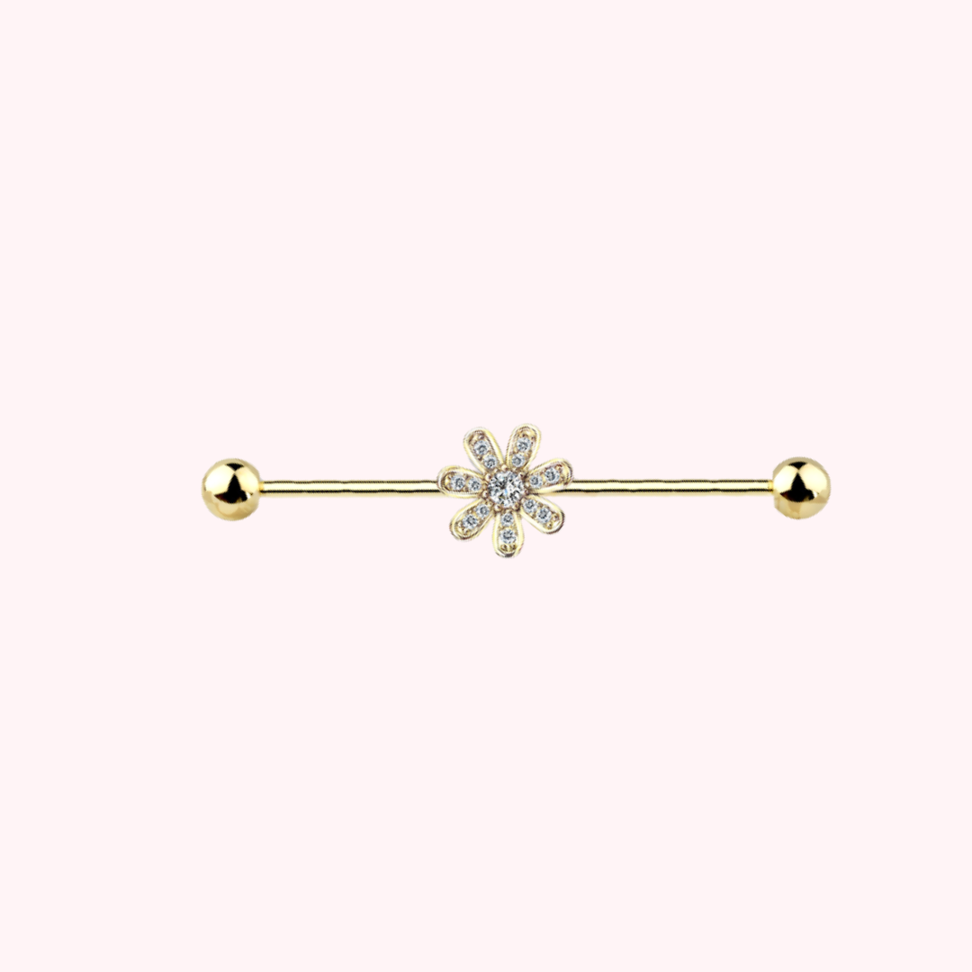 Floral Industrial Barbell