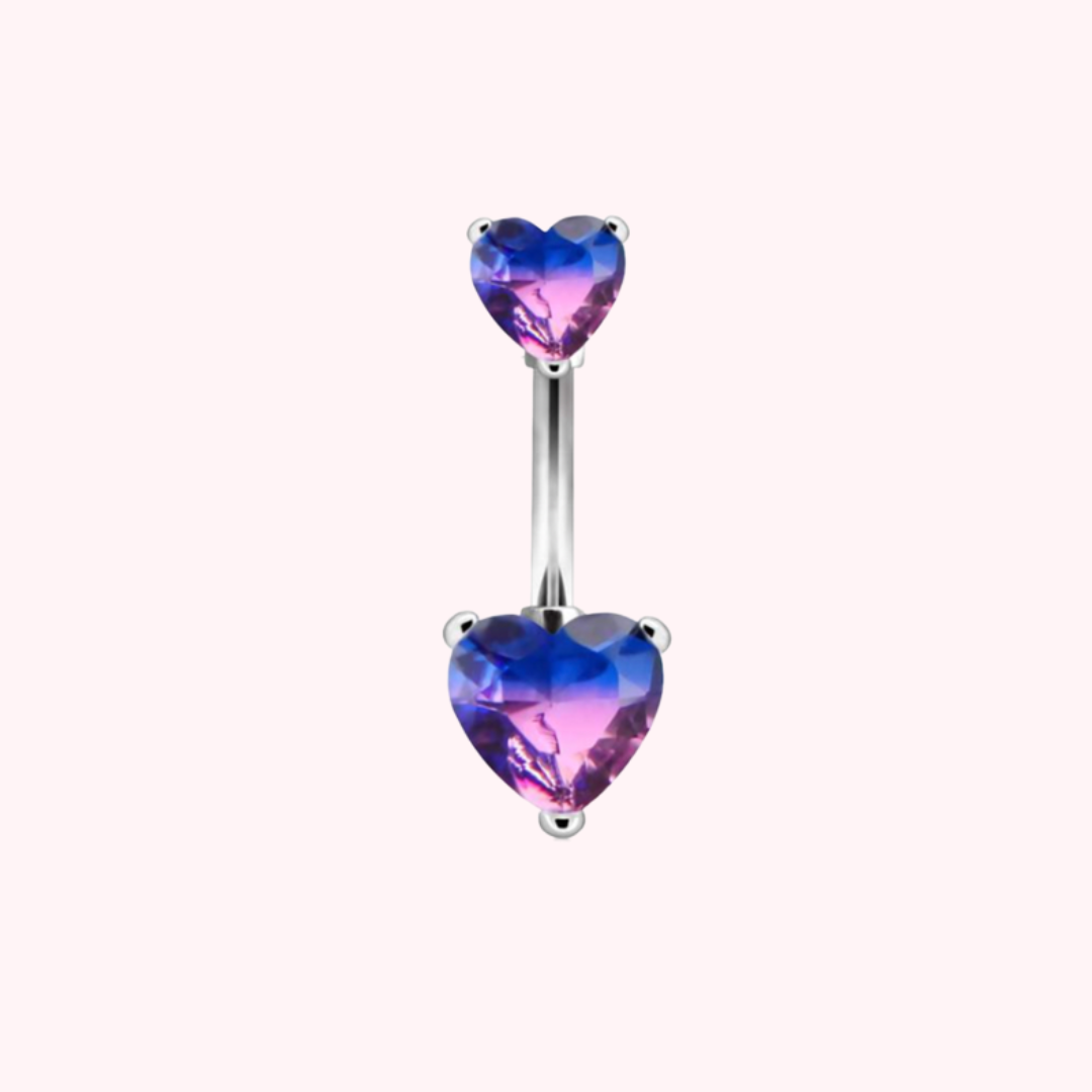 Twilight Double Heart Belly Ring