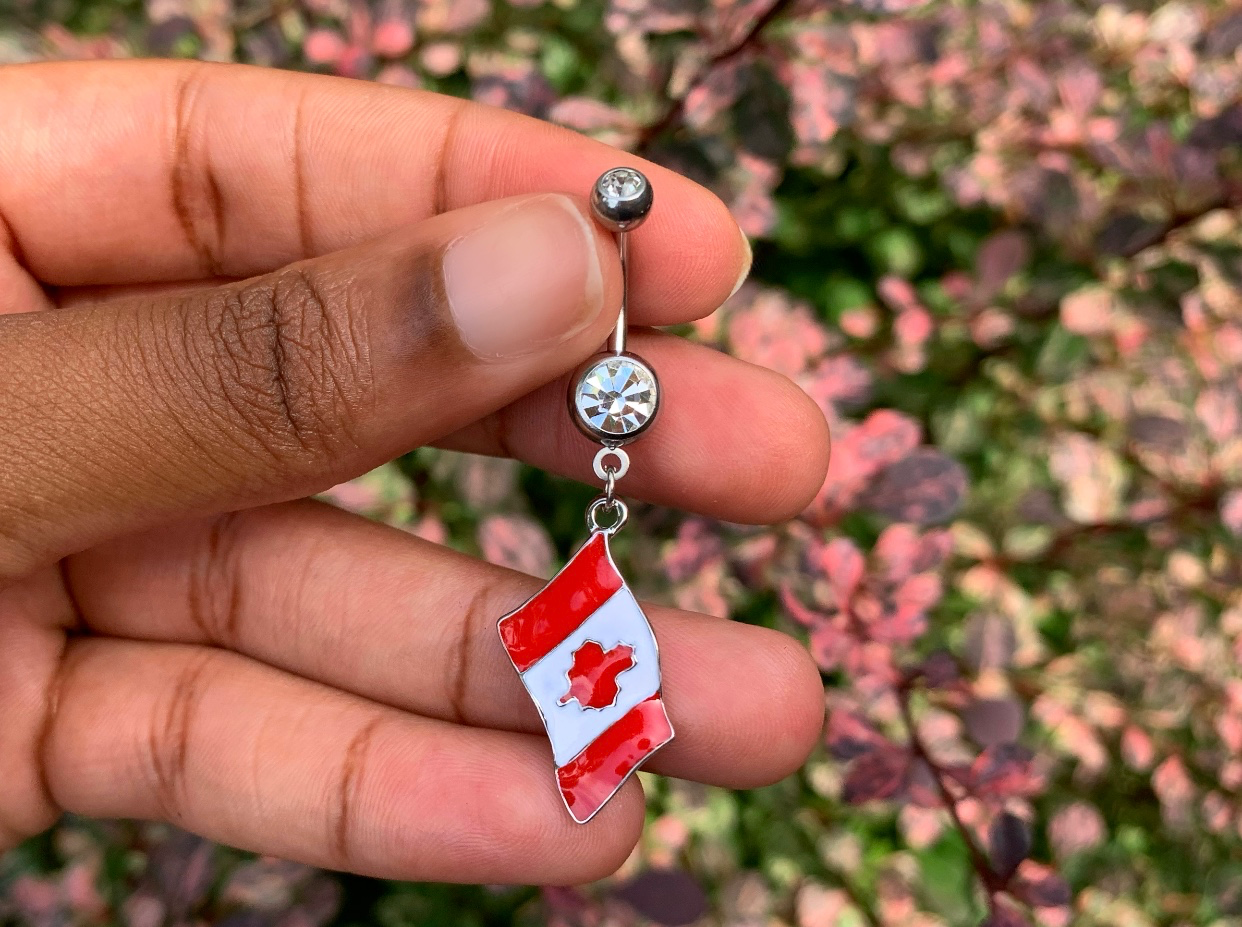Rep Your Flag Dangle Belly Ring