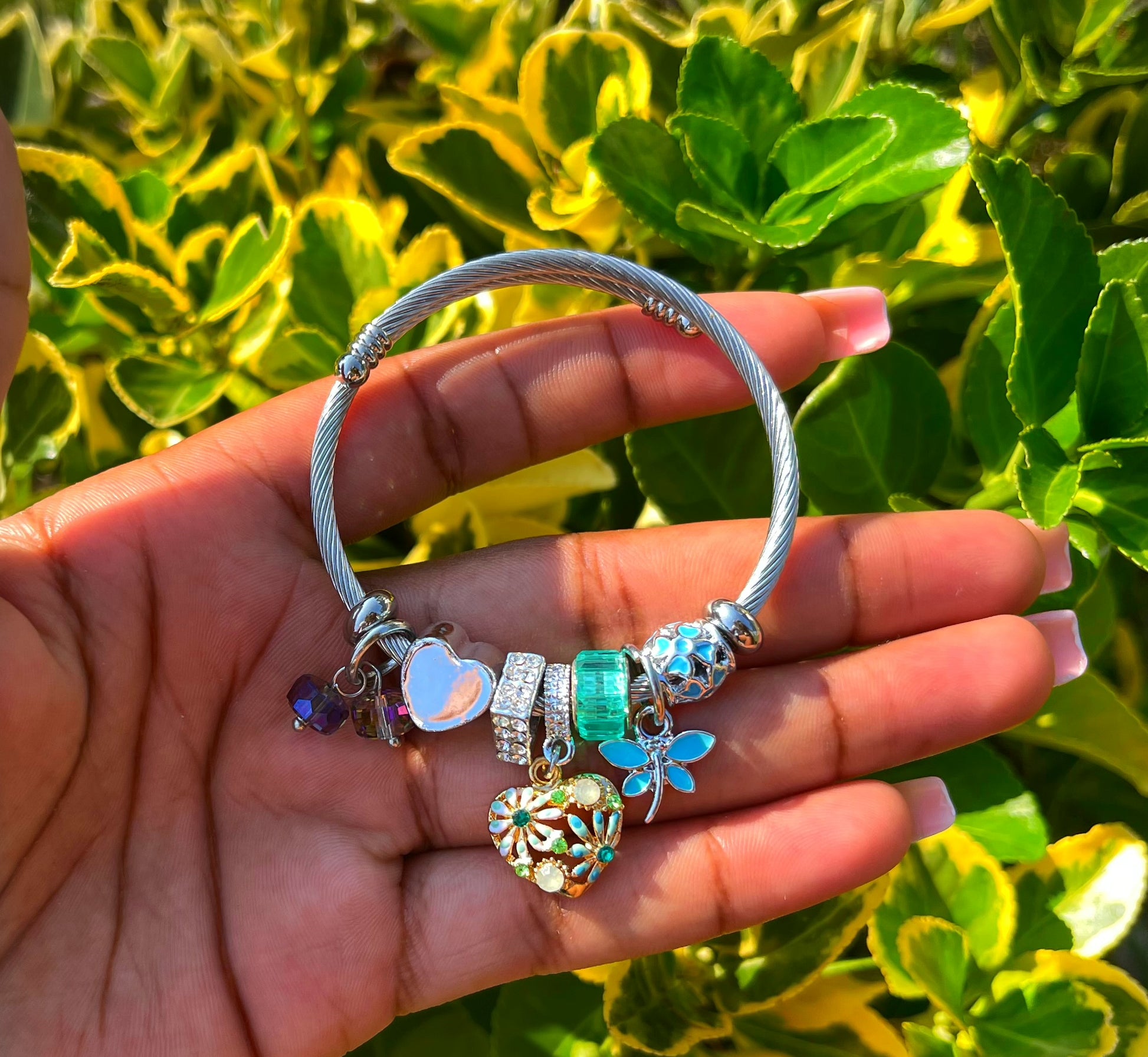 Blue Heart Charm Bracelet – SJ Jewelry Co