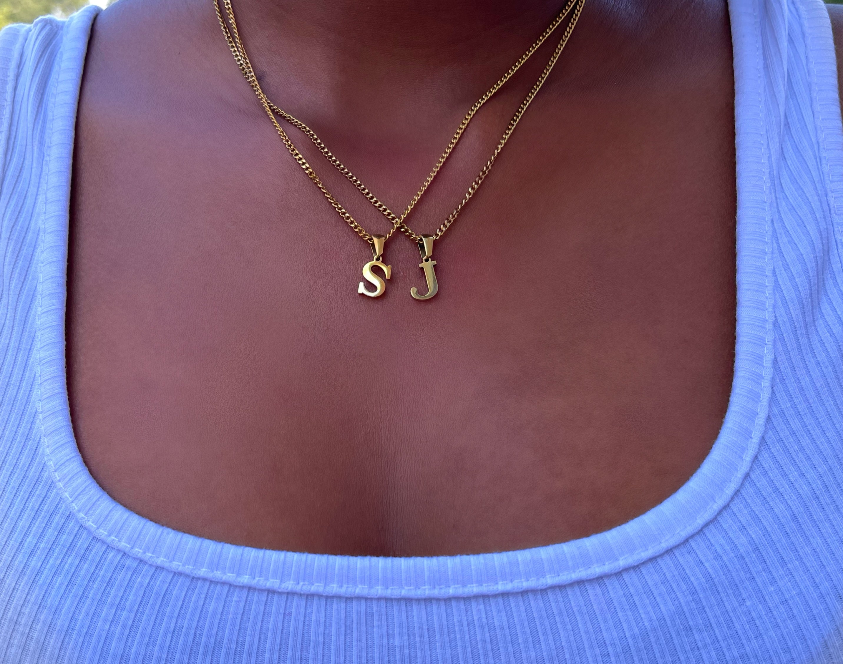Dainty Initial Necklace – Nadare Co.