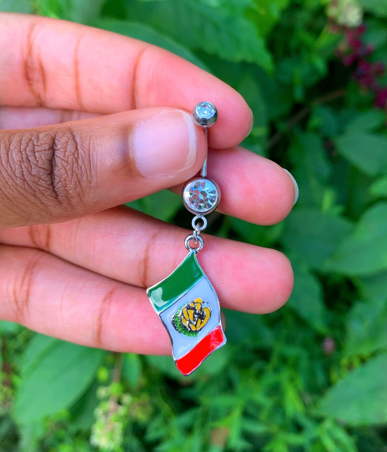 Rep Your Flag Dangle Belly Ring